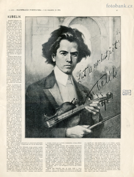 Časopis ILLUSTRACAO PORTUGESA, celostránkový článek o Janu Kubelíkovi, A3, datum: 4. 12. 1900 JK000321.jpg